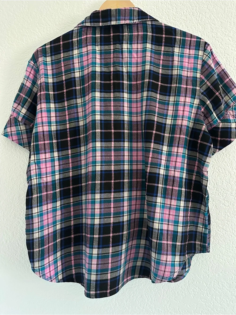 Victoria's Secret - Matching Set -Plaid Pajamas in Navy, Pink & Teal - Size M